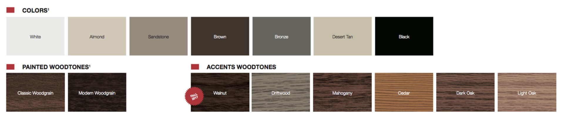 wood colors
